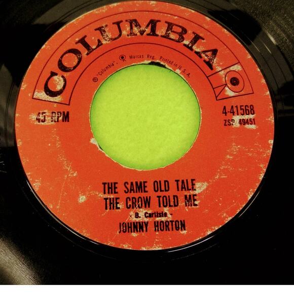 Johnny Horton - Sink the Bismark / Same Old Tale - 45rpm Vinyl Record Single 7" - Picture 1 of 6